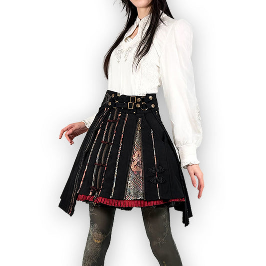 琉球浪漫物語～第三章～Two-piece zip skirt set