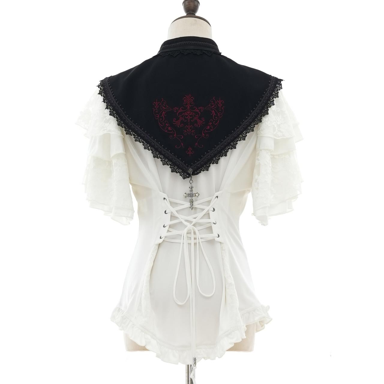 Whimsical Rosy Cats Rose Cross Detachable Collar