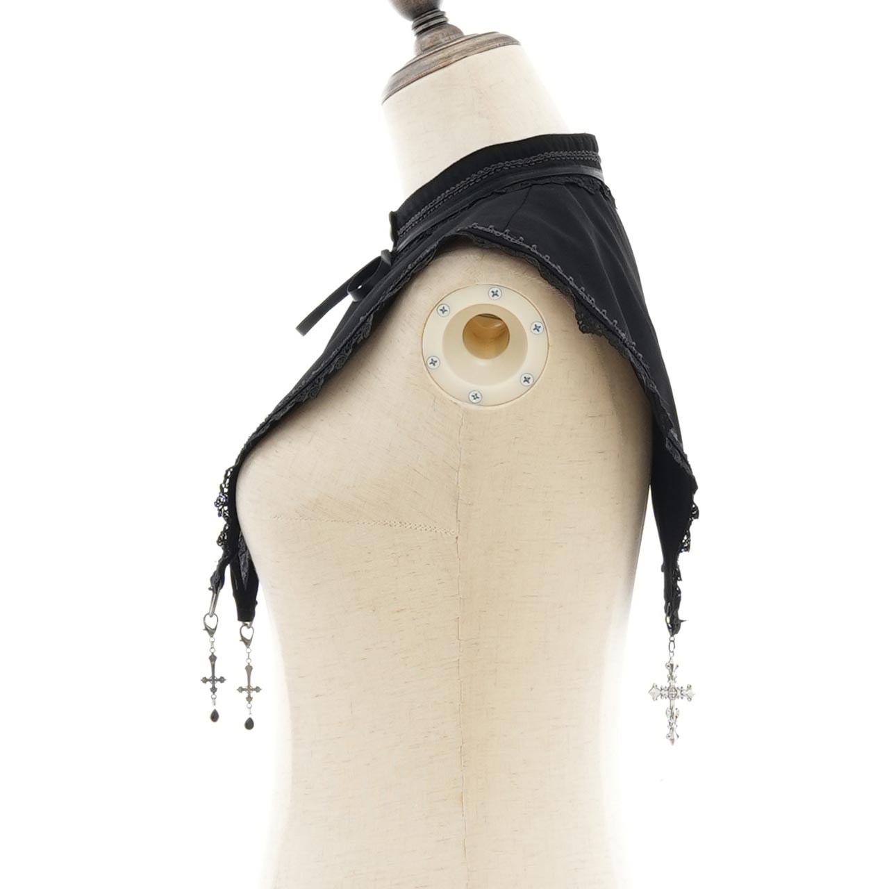 Whimsical Rosy Cats Rose Cross Detachable Collar