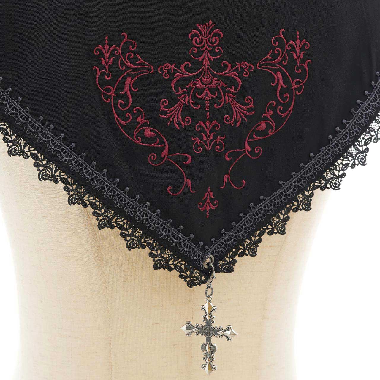 Whimsical Rosy Cats Rose Cross Detachable Collar