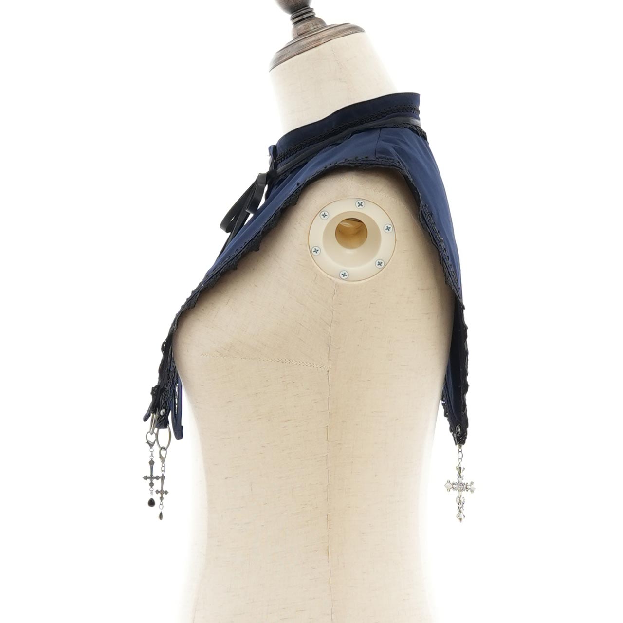 Whimsical Rosy Cats Rose Cross Detachable Collar