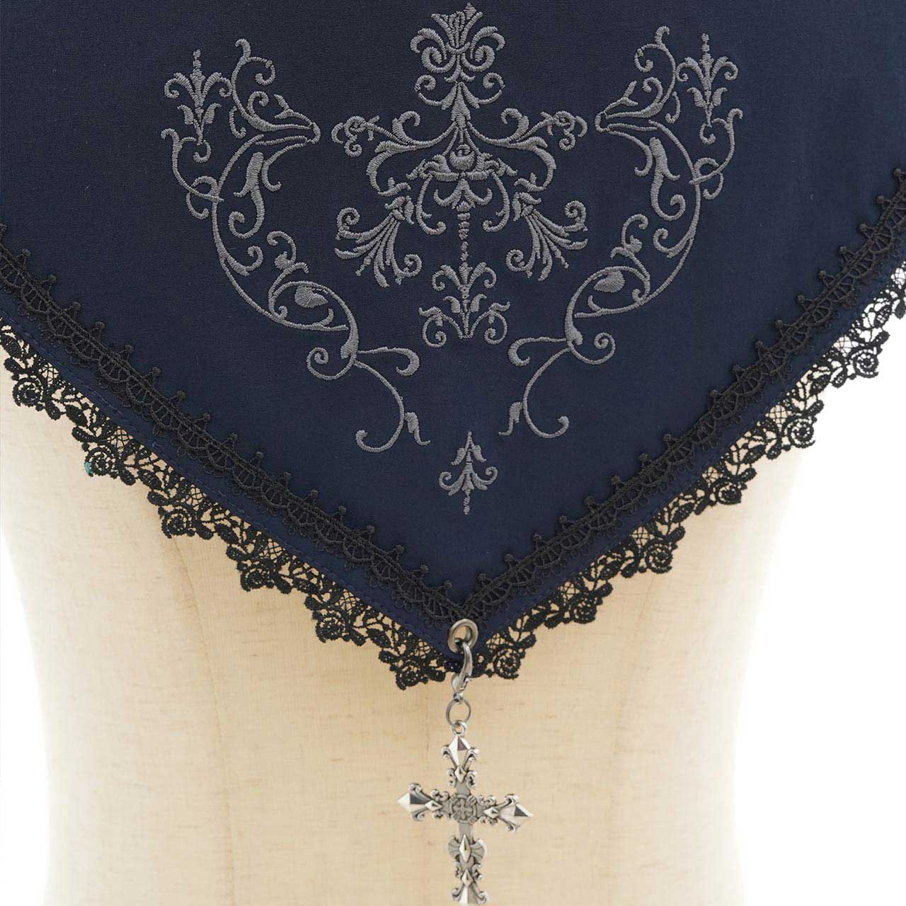 Whimsical Rosy Cats Rose Cross Detachable Collar