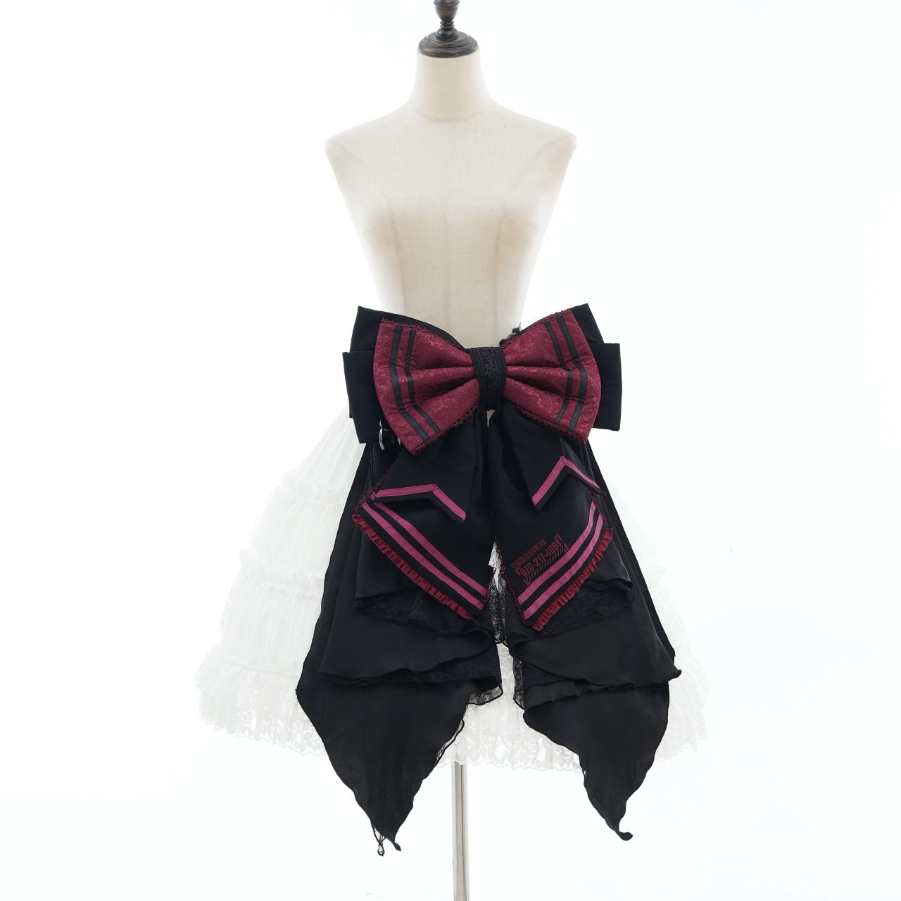 Whimsical Rosy Cats Ribbon Corset