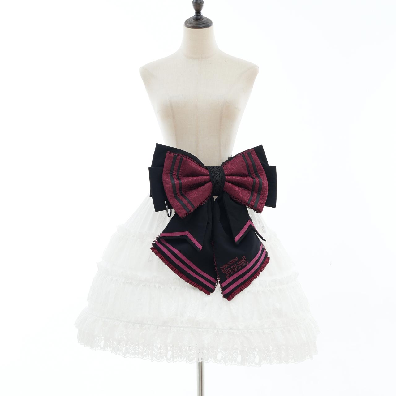 Whimsical Rosy Cats Ribbon Corset