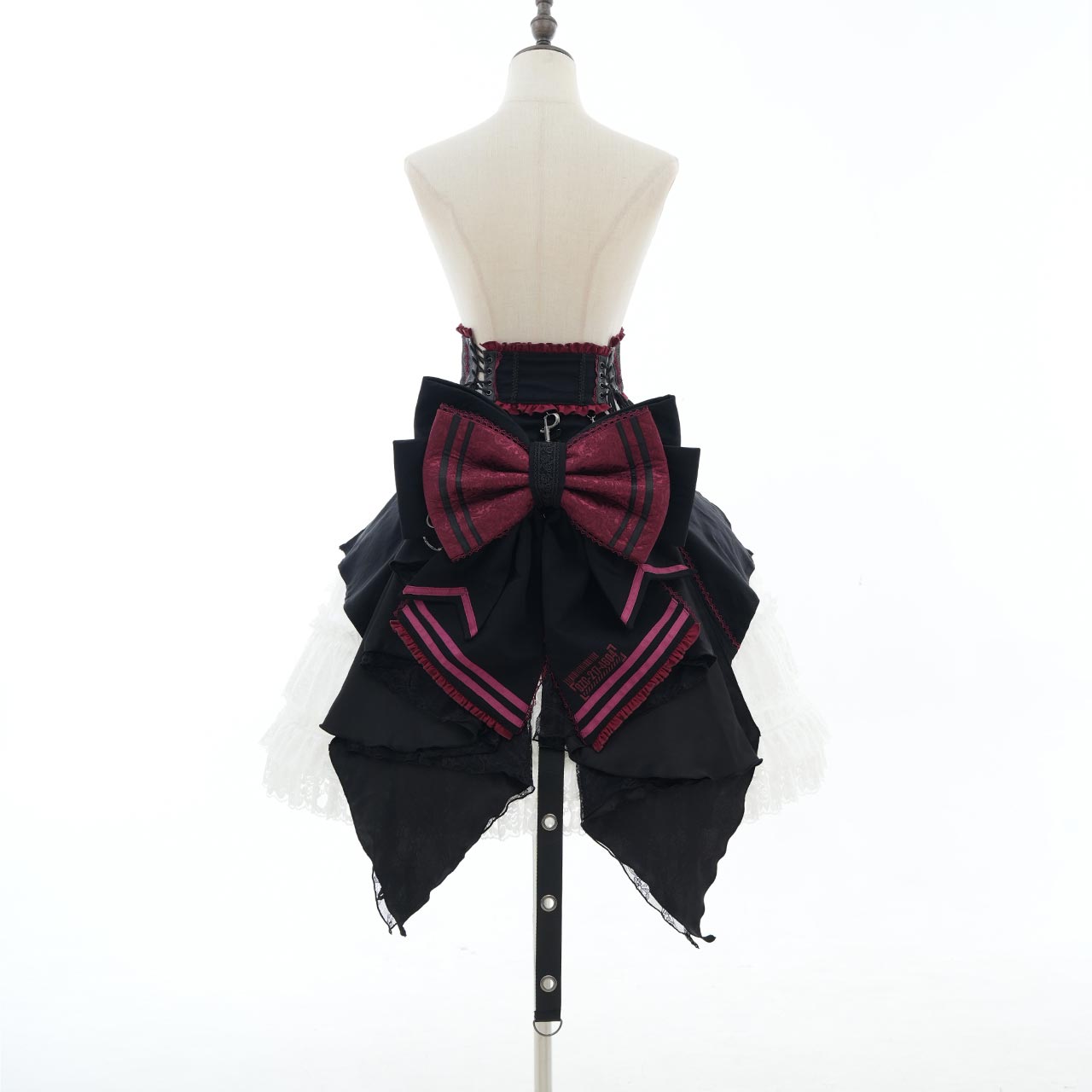 Whimsical Rosy Cats Ribbon Corset