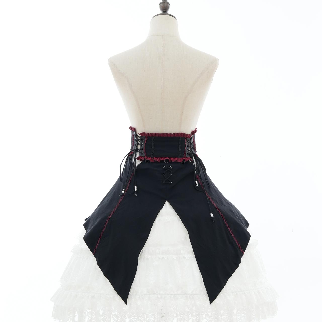 Whimsical Rosy Cats Ribbon Corset