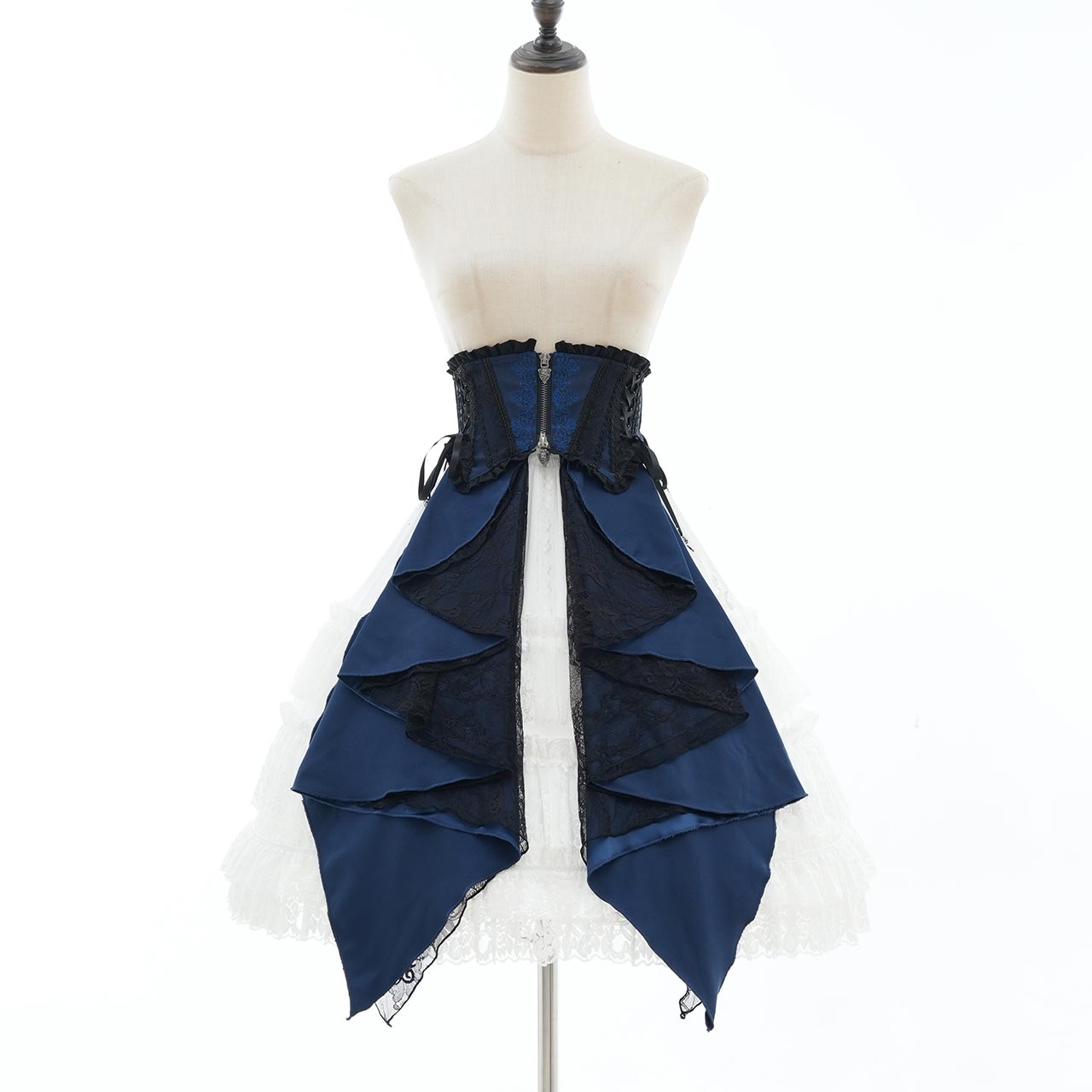 Whimsical Rosy Cats Ribbon Corset