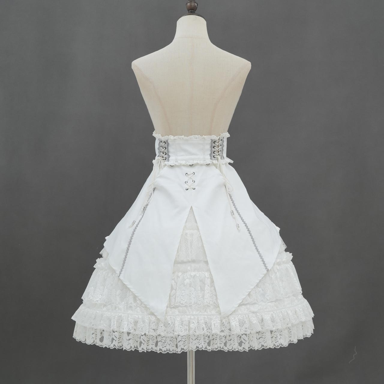 Whimsical Rosy Cats Ribbon Corset