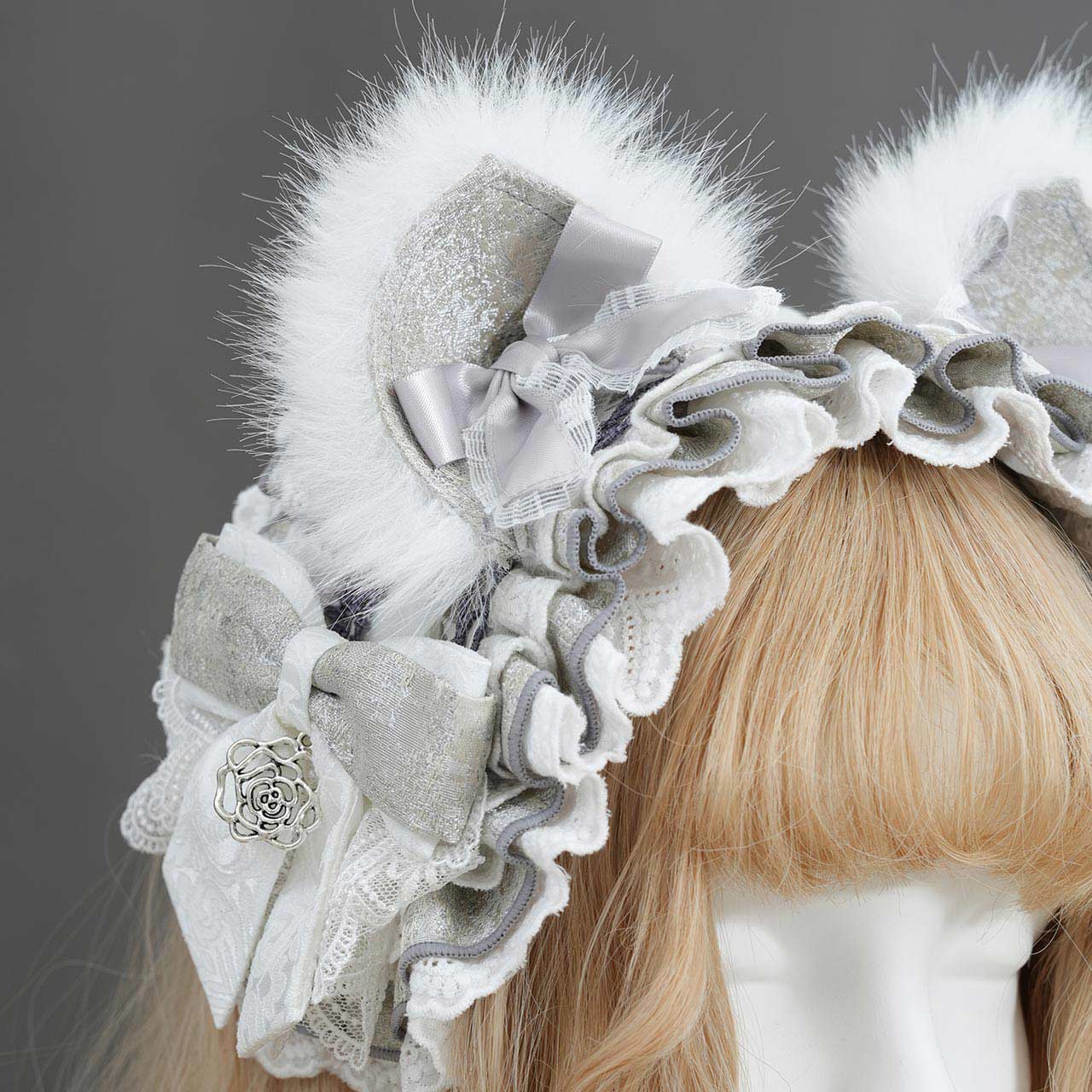 Whimsical Rosy Cats Cat-ear headdress