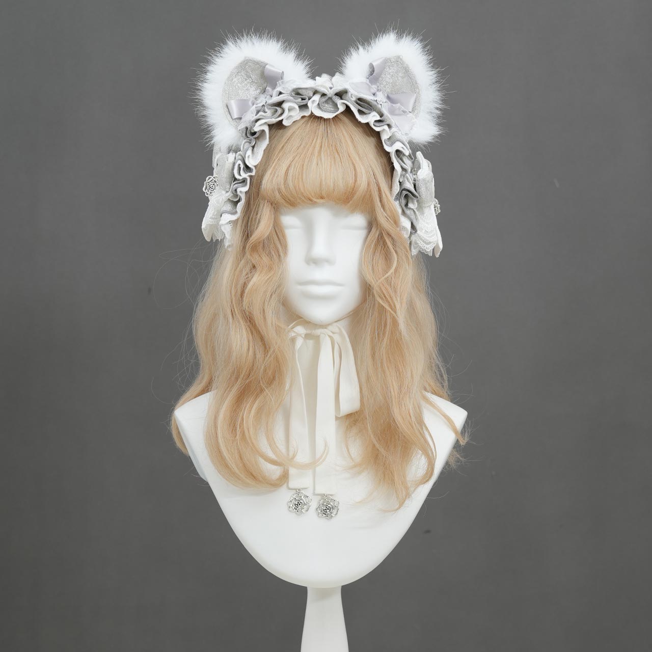 Whimsical Rosy Cats Cat-ear headdress