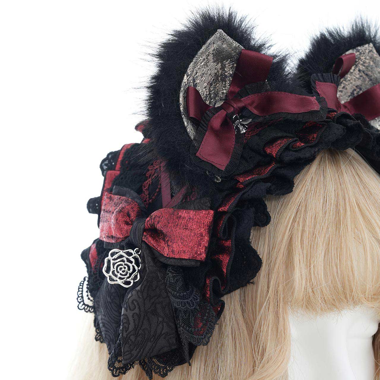 Whimsical Rosy Cats Cat-ear headdress