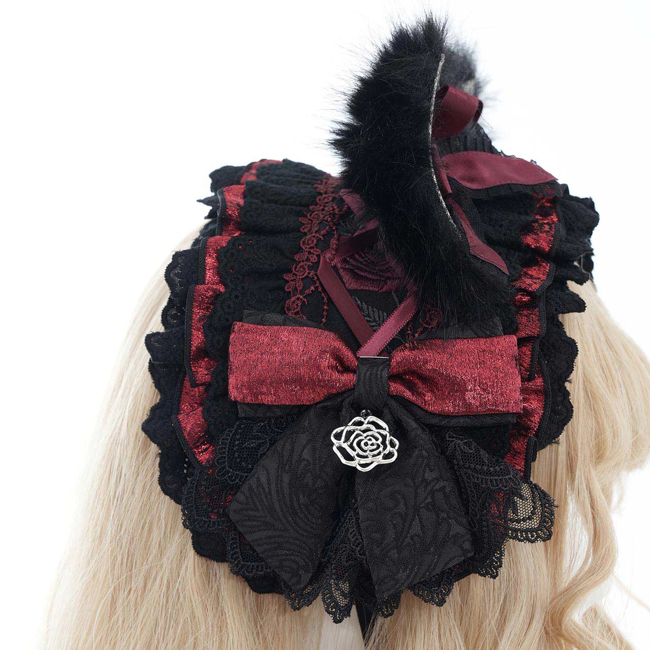 Whimsical Rosy Cats Cat-ear headdress