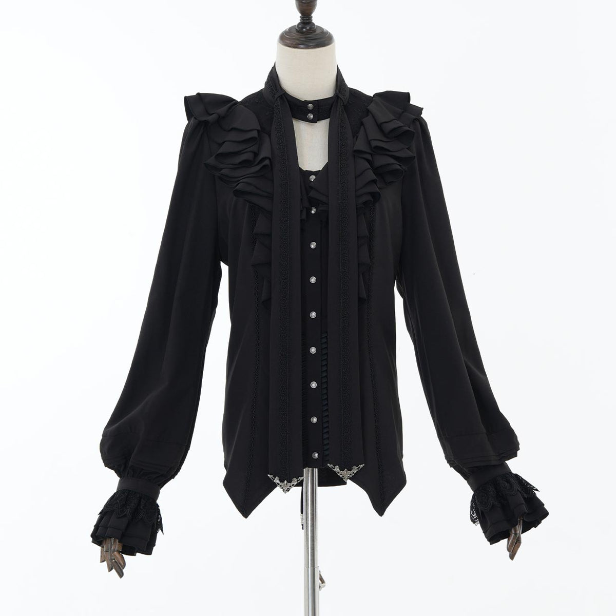 Grand Foyer Hotel Cascade Ruffle Blouse【L】
