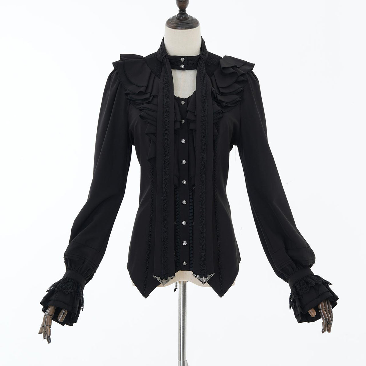 Grand Foyer Hotel Cascade Ruffle Blouse【M】