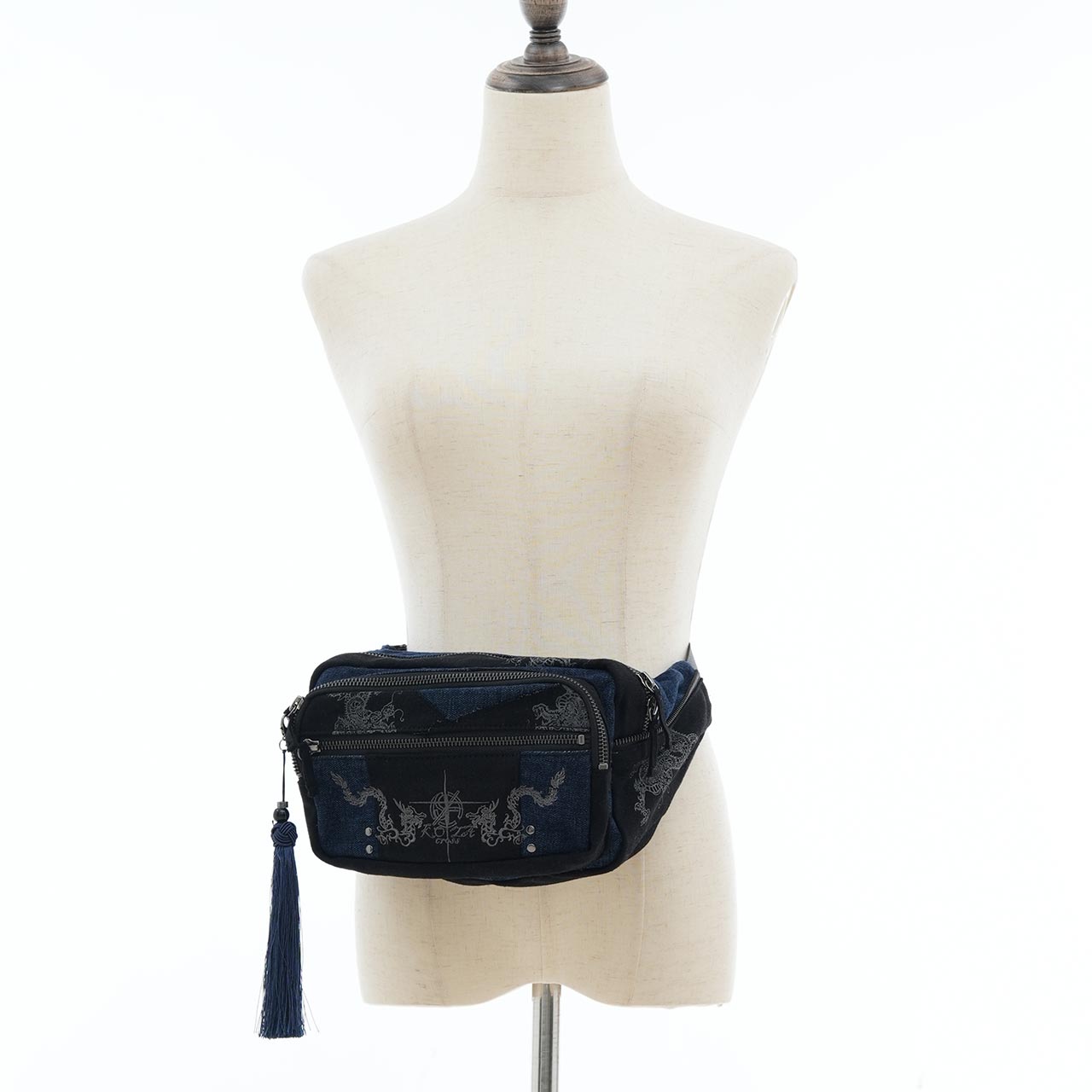 琉球浪漫物語 Ryukyu Romantic Ancient Dragon Denim Body Bag