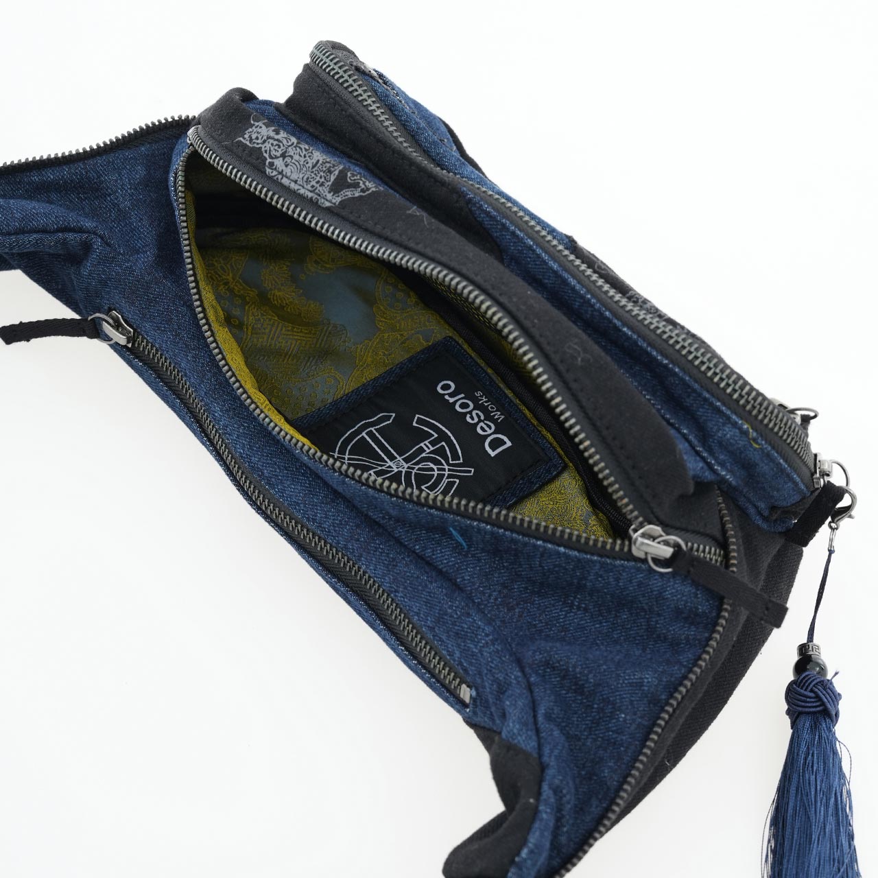 琉球浪漫物語 Ryukyu Romantic Ancient Dragon Denim Body Bag