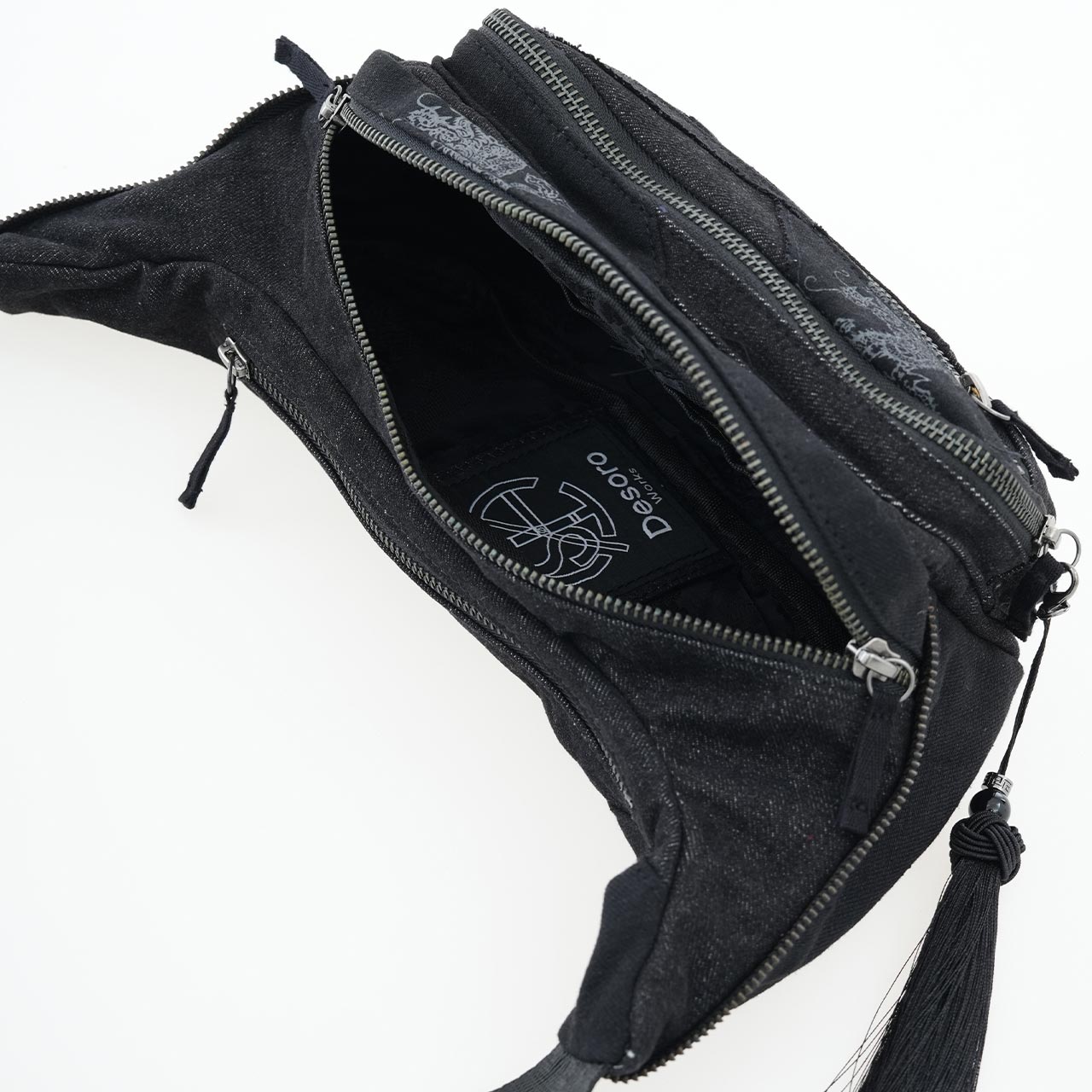 琉球浪漫物語 Ryukyu Romantic Ancient Dragon Denim Body Bag