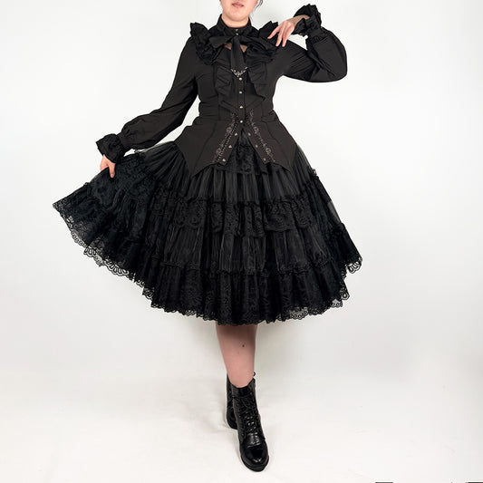 Grand Foyer Hotel Cascade Ruffle Blouse【L】
