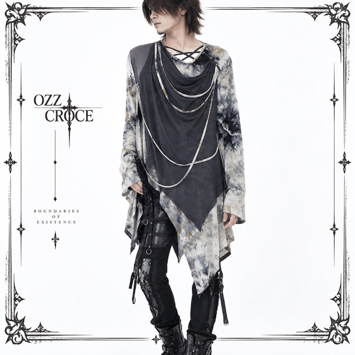 Ashes of the Elysium Asymmetrical Cut-and-Sew Top