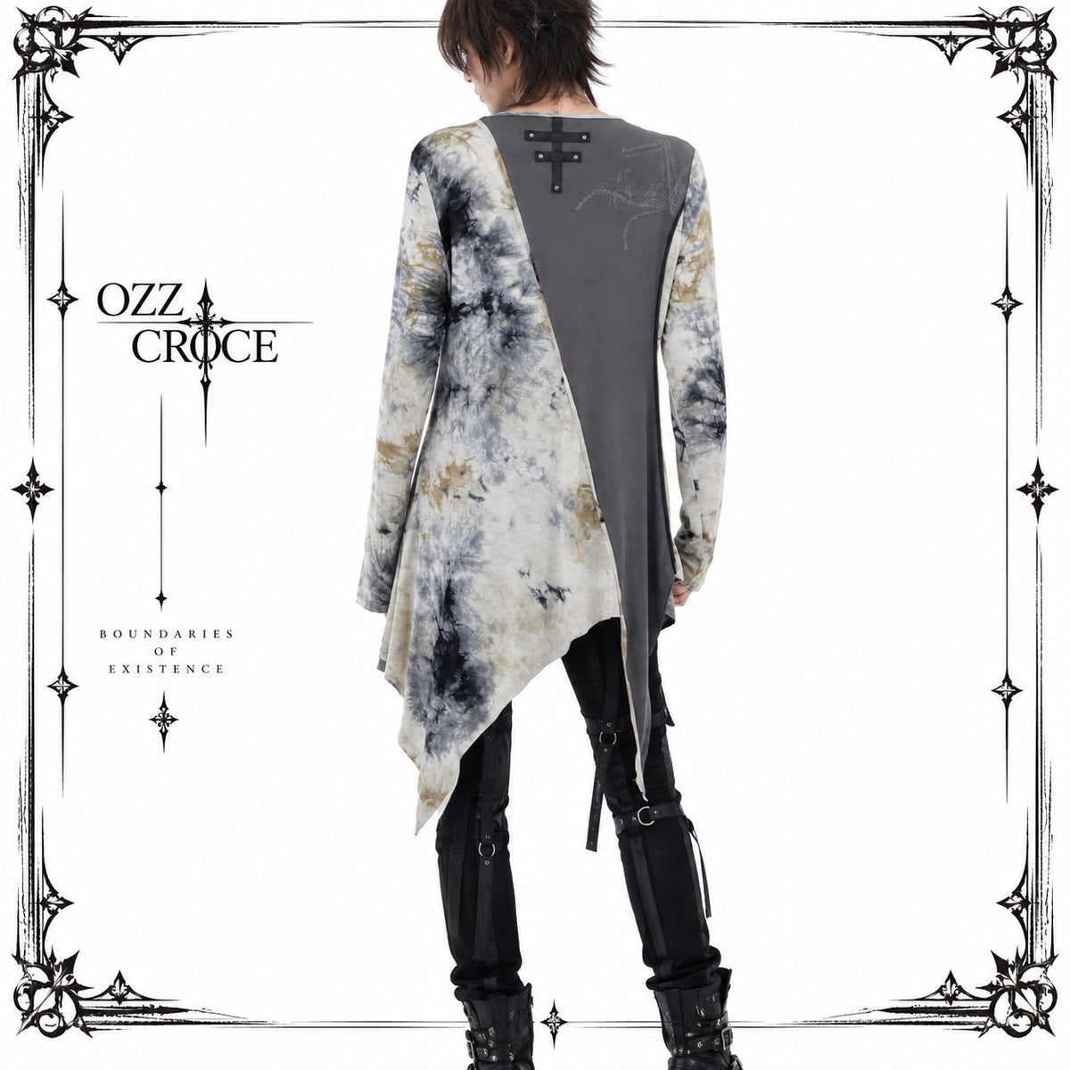 Ashes of the Elysium Asymmetrical Cut-and-Sew Top
