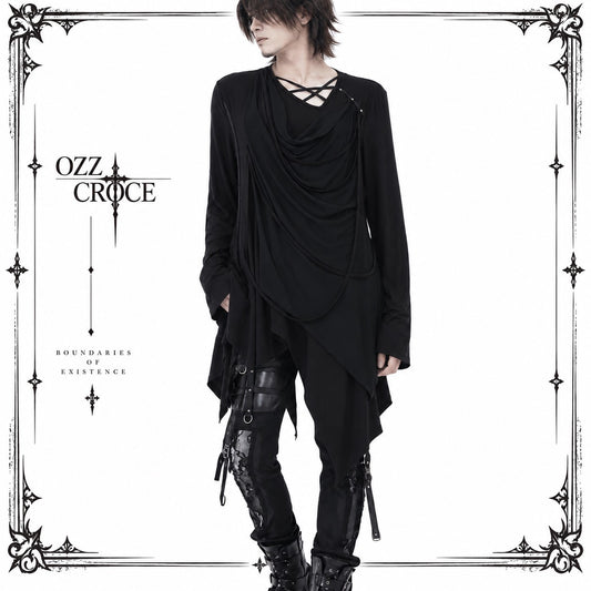 Ashes of the Elysium Asymmetrical Cut-and-Sew Top